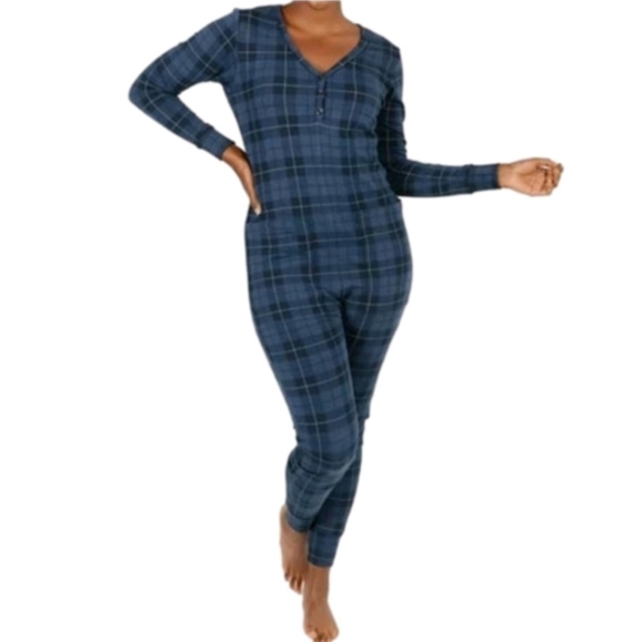 Smash + Tess || Wednesday Romper, Blue Tartan, Medium - Picture 1 of 9